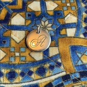 Letter A Disc Charm